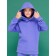 Children's sweatshirt, height 128 cm, purple color