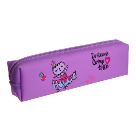 School pencil case with a zipper "cat", mix-1