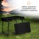 A set of furniture, folding: table, 2 light stools, black and white color