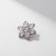 Flower stainless steel piercing, white in silver, thread 0.07 mm.