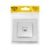 Single single Glossy Glass telephone socket, hidden, glass, silver