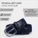 Children's belt, width 3 cm, metal buckle, dark blue color