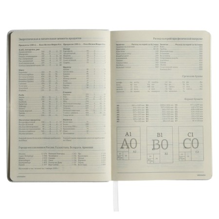 Diary of Leduced A5, 160 sheets MEGAPOLIS VELVET, solid cover, artificial leather, lies, on an elastic band, tinted block 70 g/m2, white-9