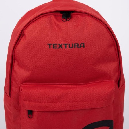 Young backpack from the textiles with lightning, 1 pocket, textura, red color-3