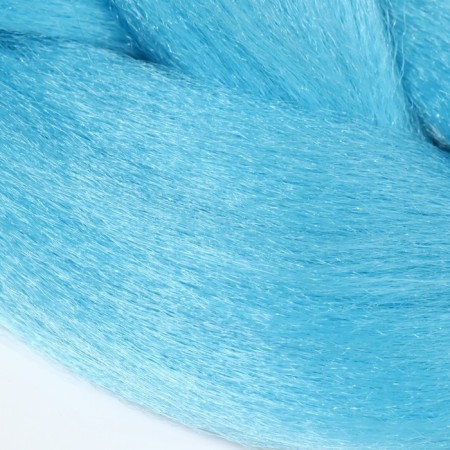 Zumba Kanecalon is monophonic, corrugated, 60 cm, 100 g, bright blue color (#ay31)-5