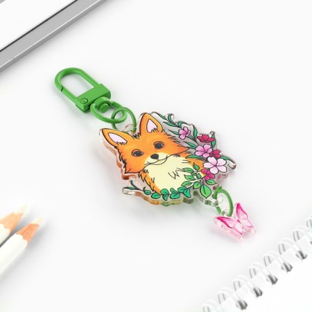 Key keychain children's "good fox", 3.5 x 10 cm-3