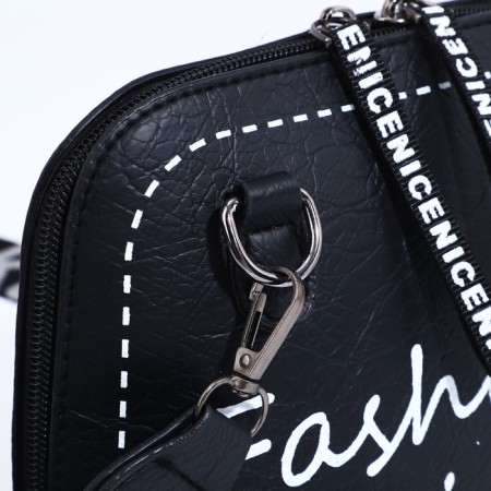 Bag Cross-Bodi with a zipper, black color-3