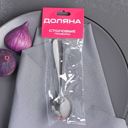 A set of spoons of tea shares "Simple", length 15.2 cm, 6 pcs, silver color-5