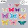 Butterflies cardboard "abstraction" set 12 pcs h = 4-10 cm on magnet