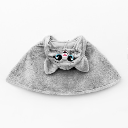 Carnival cape "cat", height 104-128 cm, gray-4