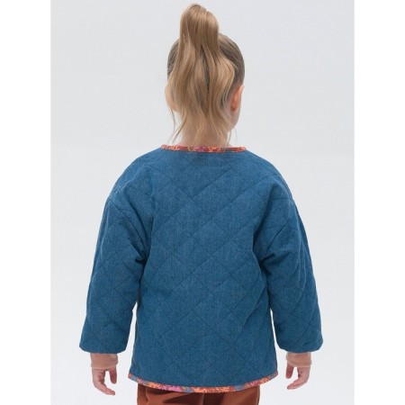 Bilateral jacket for girls, height 98 cm, jeans color-4
