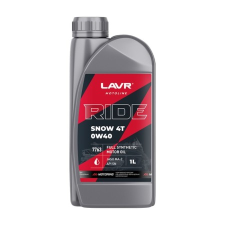 Motor oil Lavr Moto Ride Snow 4T 0W40 SN, 1 l-1
