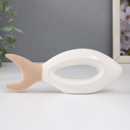 Souvenir ceramics "fish" sand-white 17x3.8x5.8 cm-2