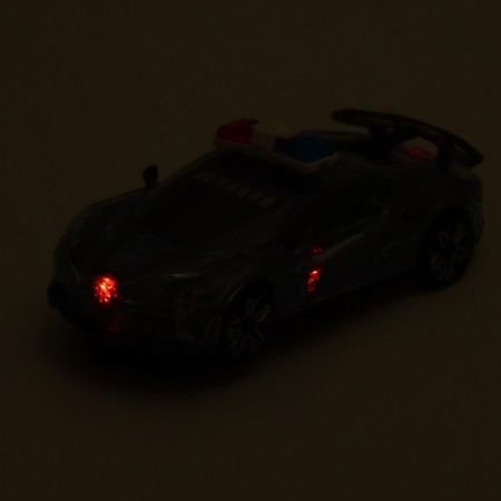 Carzy Race, Police, Russian voice acting, light, works from batteries, gray color.-3