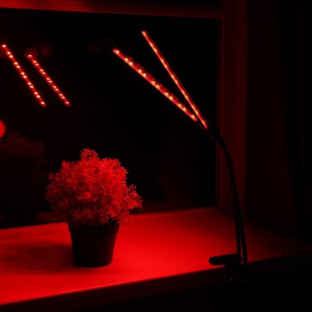 LED phytoswornia, 18 watts, 250 mm, IP66, 5 V, USB, bicoline, clothespin, with a timer-2