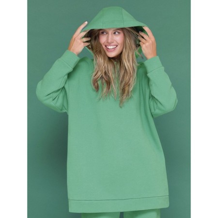 Female hoodies, size m, green color