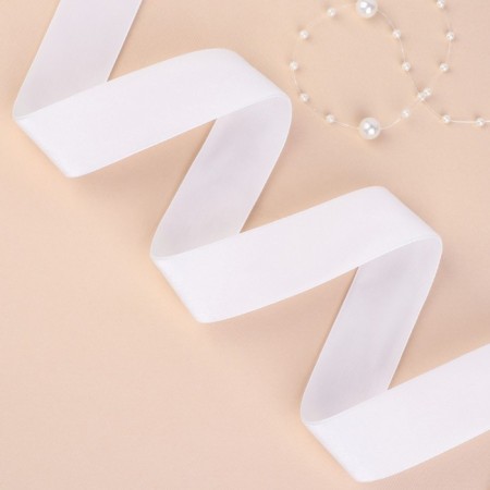 Velvet tape, 25 mm, 18 ± 1 m, white color No. 01-1