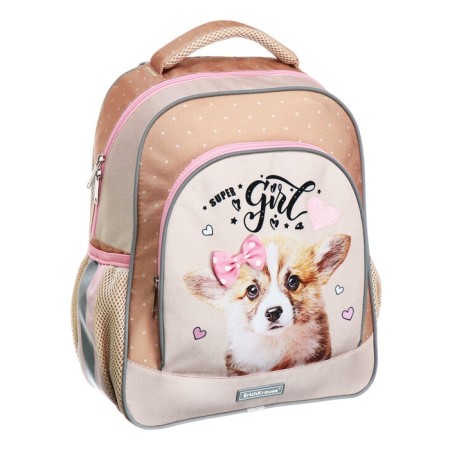 School backpack Erich Krause Ergoline 15l, 39 x 28 x 14 cm, ergonomic back, Corgi Puppy 60094-1