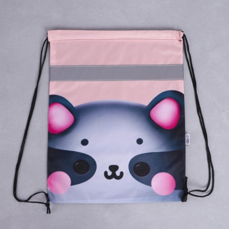 A bag for shoes with a reflective element "Raccoon" size 30 x 40 cm-5