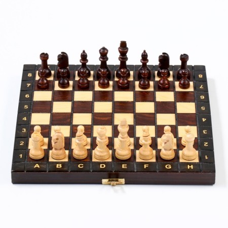 Chess Polish Madon, Manual Work, 27 x 27 cm, King H-6 cm. Pig H-2.5 cm-3