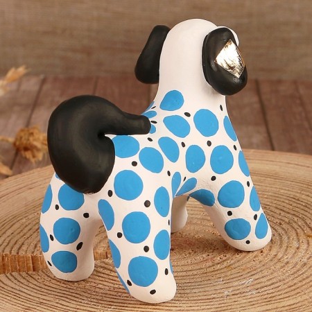 Dymkovo toy "Blue Dog" 7 cm-4