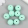 Busina silicone "Round with a beam" Mint-green d = 1.5 cm