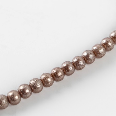 Glass beads, set 140 pcs., Size 1 pc. 6 - mm, brown color-4