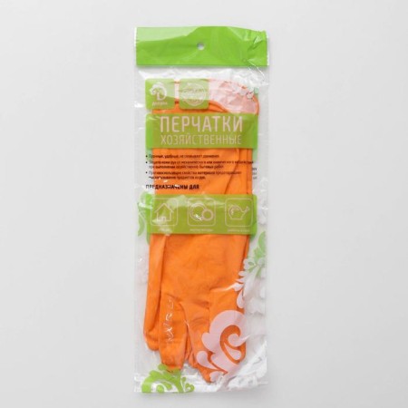 Gloves of household rubber shares, size m, 40 g, color mix-3