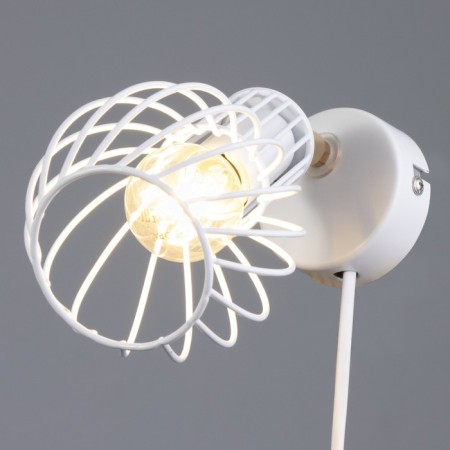 Bra with a switch on the wire "Bianca" E14 40W white 17x11x17cm-2
