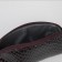 Cosmetic bag with zipper, black/burgundy color