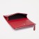 Women's wallet on the button, red color