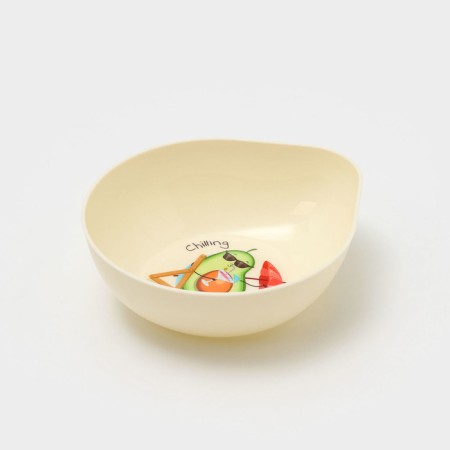 Avocado products container, 400 ml, 15.5 × 13.5 × 4.5 cm, light-beige color, MIX drawing-4