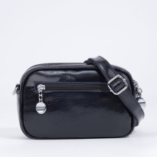 Bag Cross-Bodi with a zipper, blue color