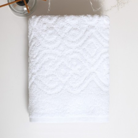 Terry towel 70x130cm, Ritmica, white, 420 g/m, cotton 100%-1