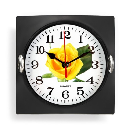 Watch wall "Rose", 15 x 15 cm, d-13 cm, discrete move