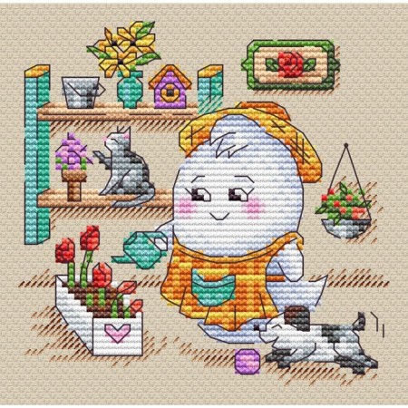 Embroidery Set "Florist" 11 × 11 cm
