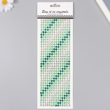 Self -adhesive rhinestones d 6 mm, green
