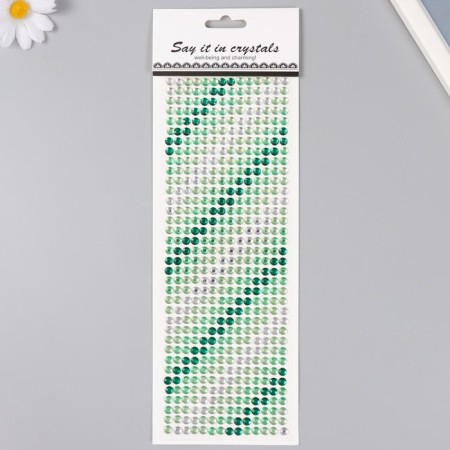 Self -adhesive rhinestones d 6 mm, green