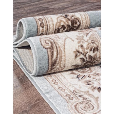 Rectangular carpet Merinos Valencia Deluxe, size 150x400 cm, color L.Blue-brown-2