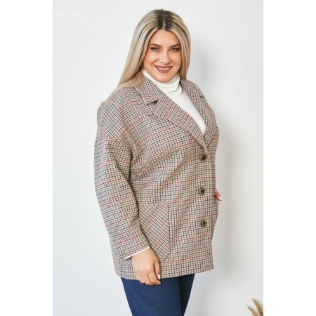 Women's jacket, size 62, gray-brown color-3