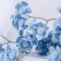 Artificial stained flowers 2x60 cm, blue