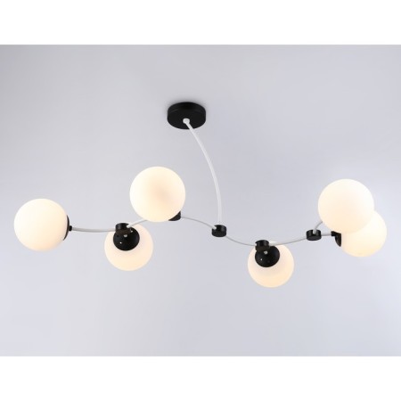 Suspended Ambrella Light, Modern, TR2552, 6HE27, white, black color-3