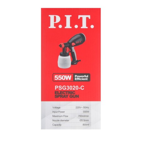 P.I.T. PSG3020-C, 550 W, 700 ml/min, stool 2.5 mm, 800 ml, 35 DIN-13