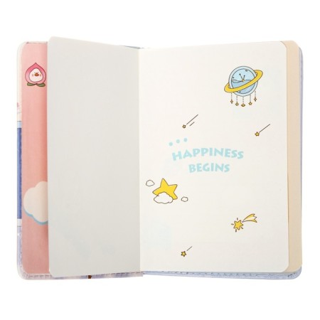Gift notebook, A6, 100 sheets, a colored block, with a curly knife on a magnet, "anime", mix-6