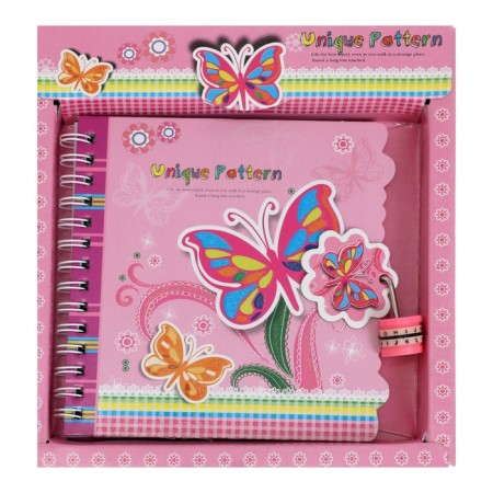 Notebook in a gift box, on a lock, A6, 50 sheets, line "Flowers", mix-1