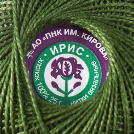 Knitting threads "Iris" 150m/25g 100% Mercerized cotton color 4306-2