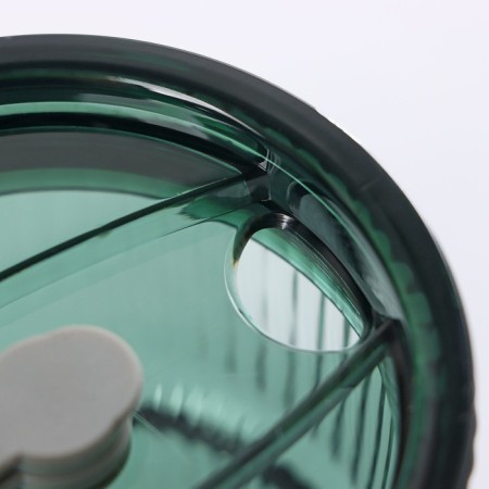 A glass glass with a lid and a pipe "Wine Verde", 350 ml, green color-8