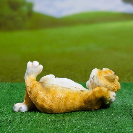 Garden figure "Lazy cat" 23x12x10cm-2