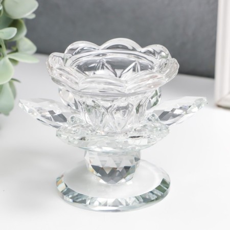 Glass of glass on1 candle "Flower" d = 2.5 and 4.5 cm 10x10x7 cm-1