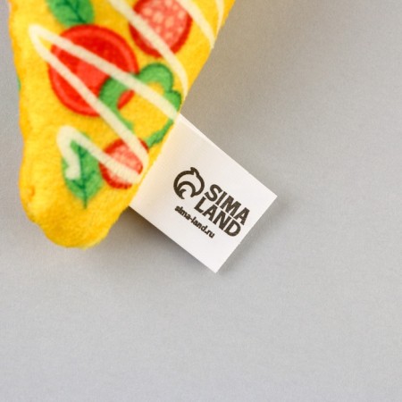 A toy for cats with mint "pizza" from textiles, 8.7x6.9 cm-1